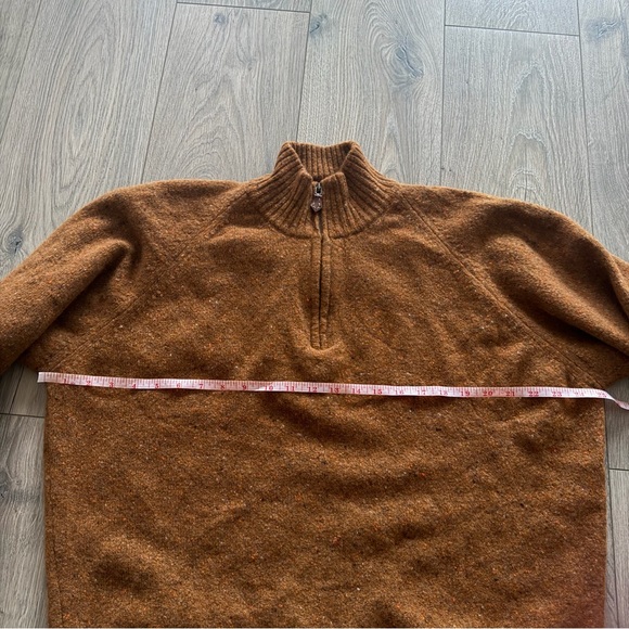 Scott Barber Men's Orange Brown Sweater Cashmere and Wool Blend Size XL - Picture 9 of 13